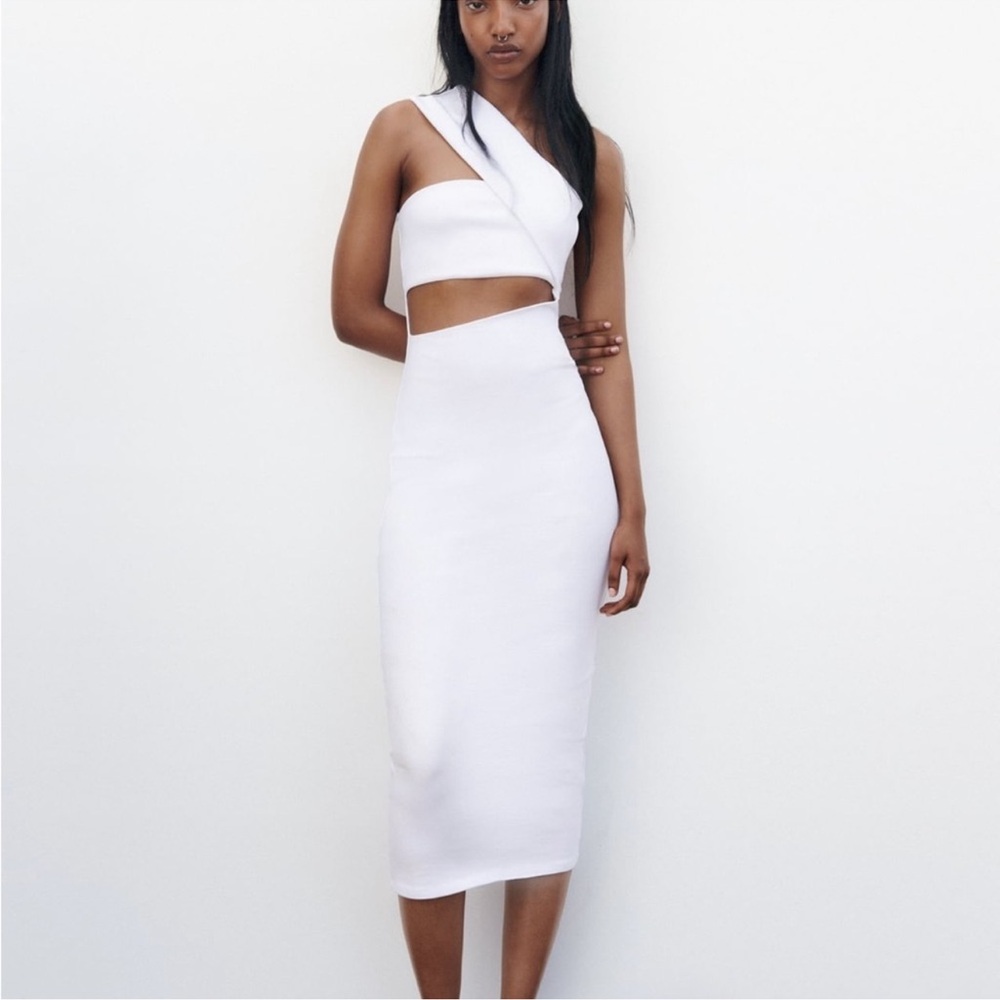 ZARA CUT OUT ASYMMETRICAL DRESS